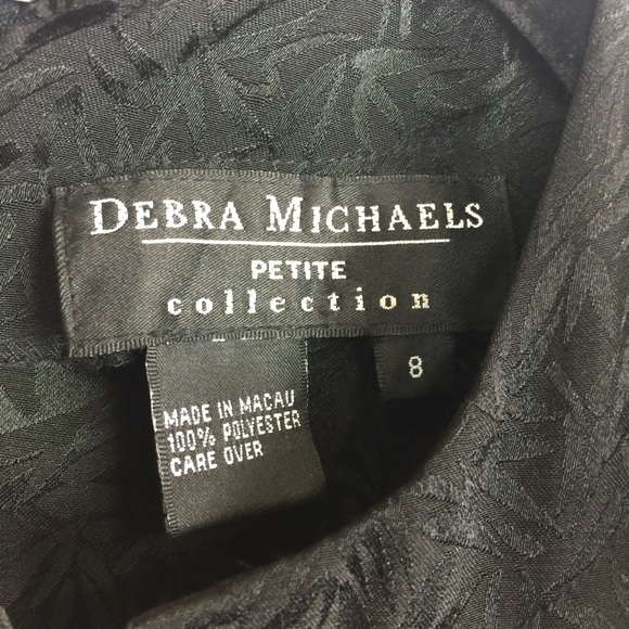 Debra Michaels Black Kimono Midi Dress Size 8 - Picture 6 of 6